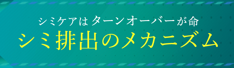 シミ排出のメカニズム